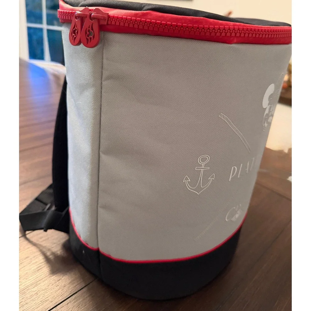 Disney Cruise Line Castaway Club Platinum Backpack Cooler Mickey Mouse Gray Red